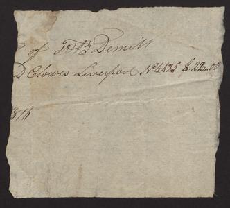 Part of a bill, 1816