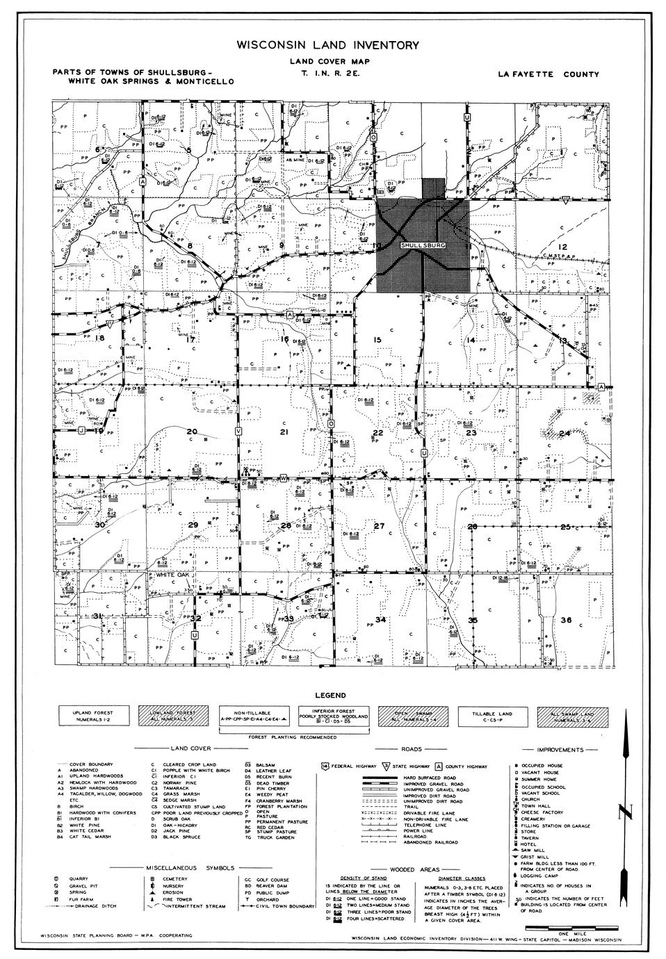 ‎Parts of towns of Shullsburg, White Oak Springs and Monticello UWDC
