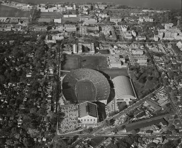 Aerial view of Camp Randall, 1958