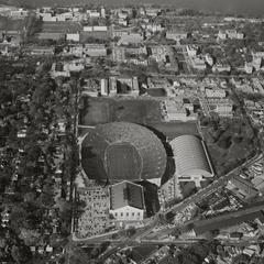 Aerial view of Camp Randall, 1958