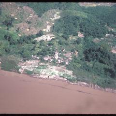Air views--return to Huayxay with Mekong River