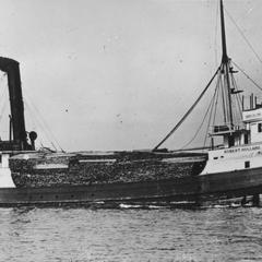 The Robert Holland with deck loaded with logs