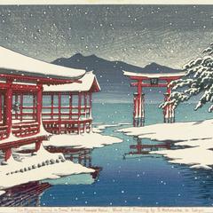The Miyajima Shrine in Snow
