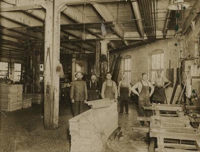 Bain Wagon Works factory employees at work