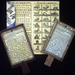 Collection of hornbooks and battledores