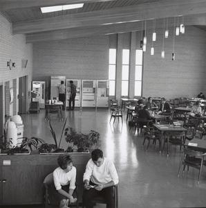 Student lounge with vending machines, Manitowoc, October 1963
