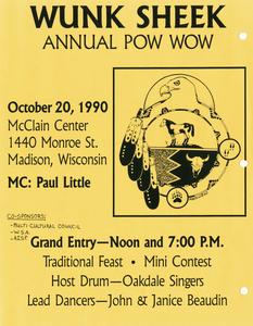 Poster for 1990 Wunk Sheek Pow Wow