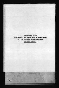Ratified treaty no. 111, Treaty of July 6, 1920, with the Ottawa and Chippewa Indians. For a list of documents relating to this treaty see special list no. 6
