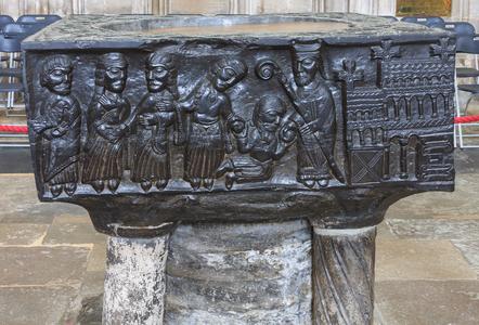 Winchester Cathedral Norman font