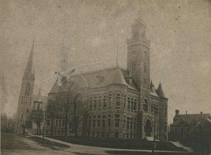 ‎Waukesha County Courthouse, Waukesha, southwest view UWDC UW