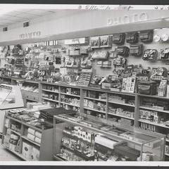 Tobacco and photography sections of drugstore