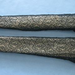 Victorian black lace mitts