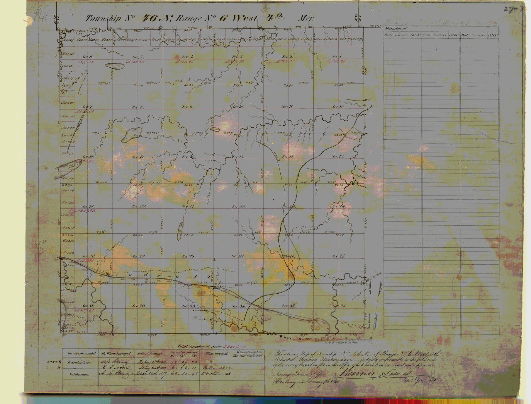 [Public Land Survey System map: Wisconsin Township 46 North, Range 06 West]