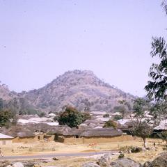 View of village and mountains