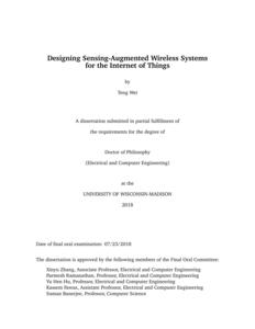 Designing Sensing-Augmented Wireless Systems for the Internet of Things