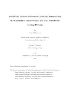 Minimally Invasive Microwave Ablation Antennas for the Generation of Directional and Non-Directional Heating Patterns