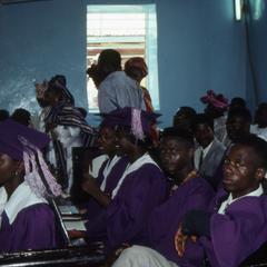 Crowd at the Thanksgiving service