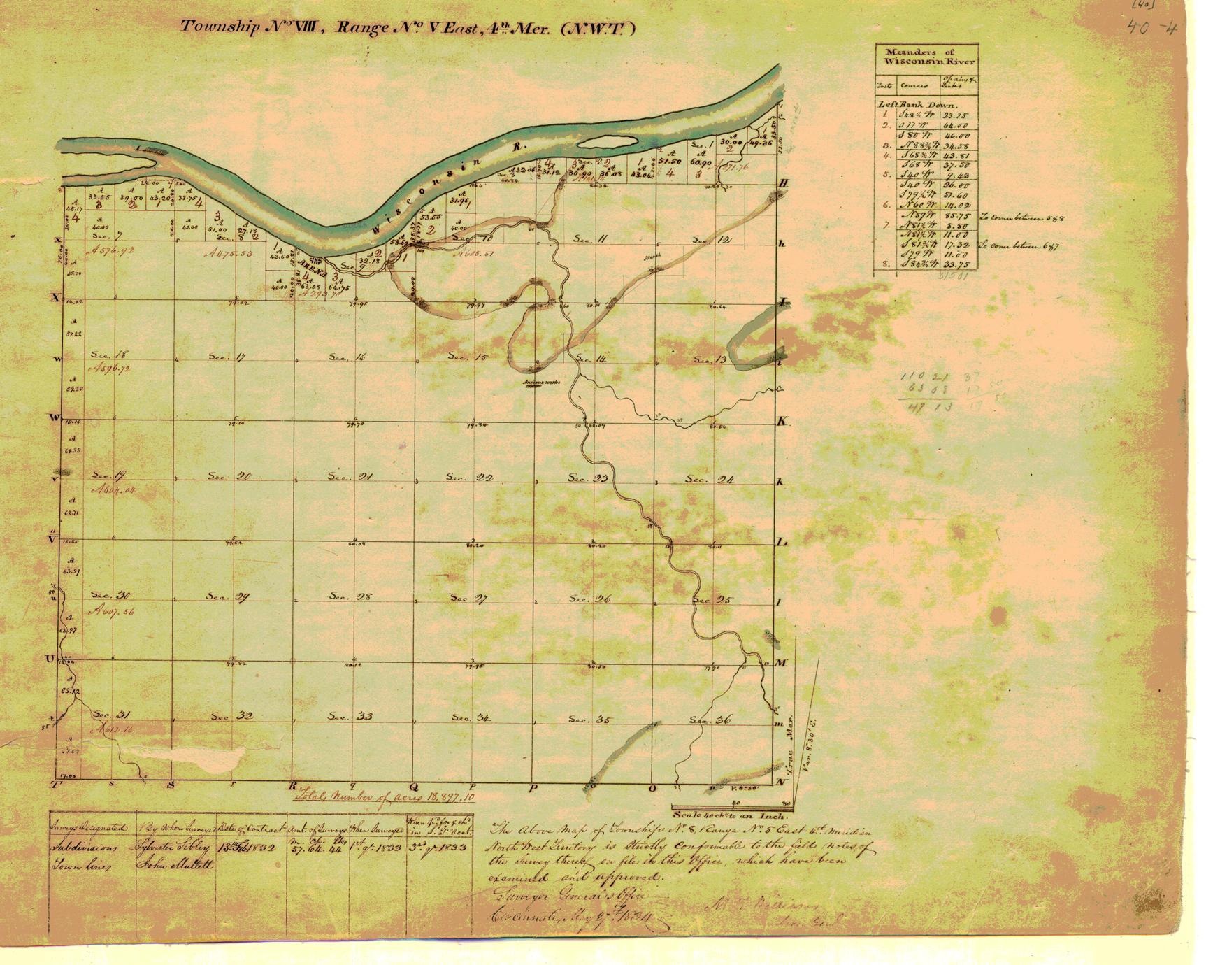 [Public Land Survey System map: Wisconsin Township 08 North, Range 05 East]