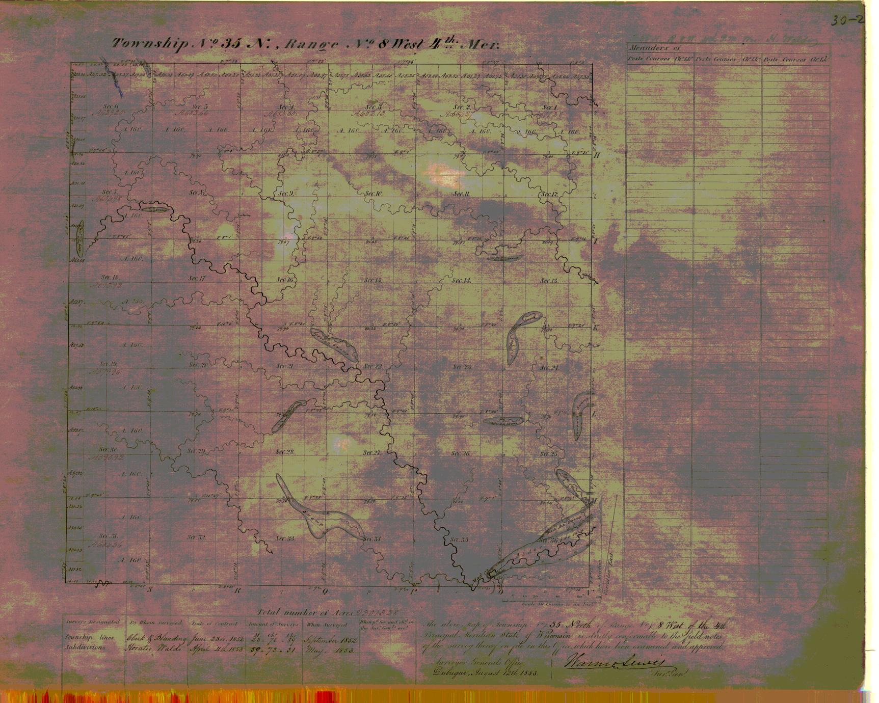 [Public Land Survey System map: Wisconsin Township 35 North, Range 08 West]