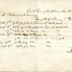 Bill from Thomas F. Parsons to Nathaniel Dominy VII, 1858