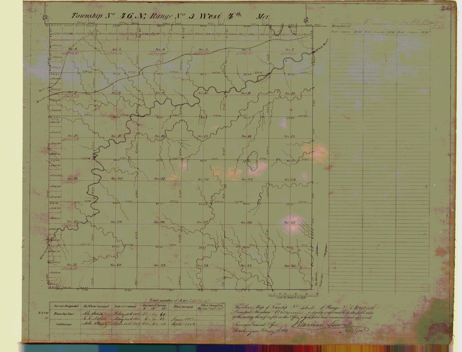 [Public Land Survey System map: Wisconsin Township 46 North, Range 05 West]