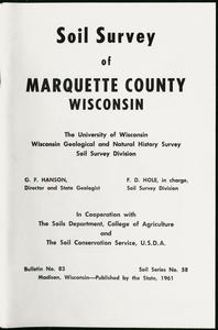 Soil survey of Marquette County, Wisconsin