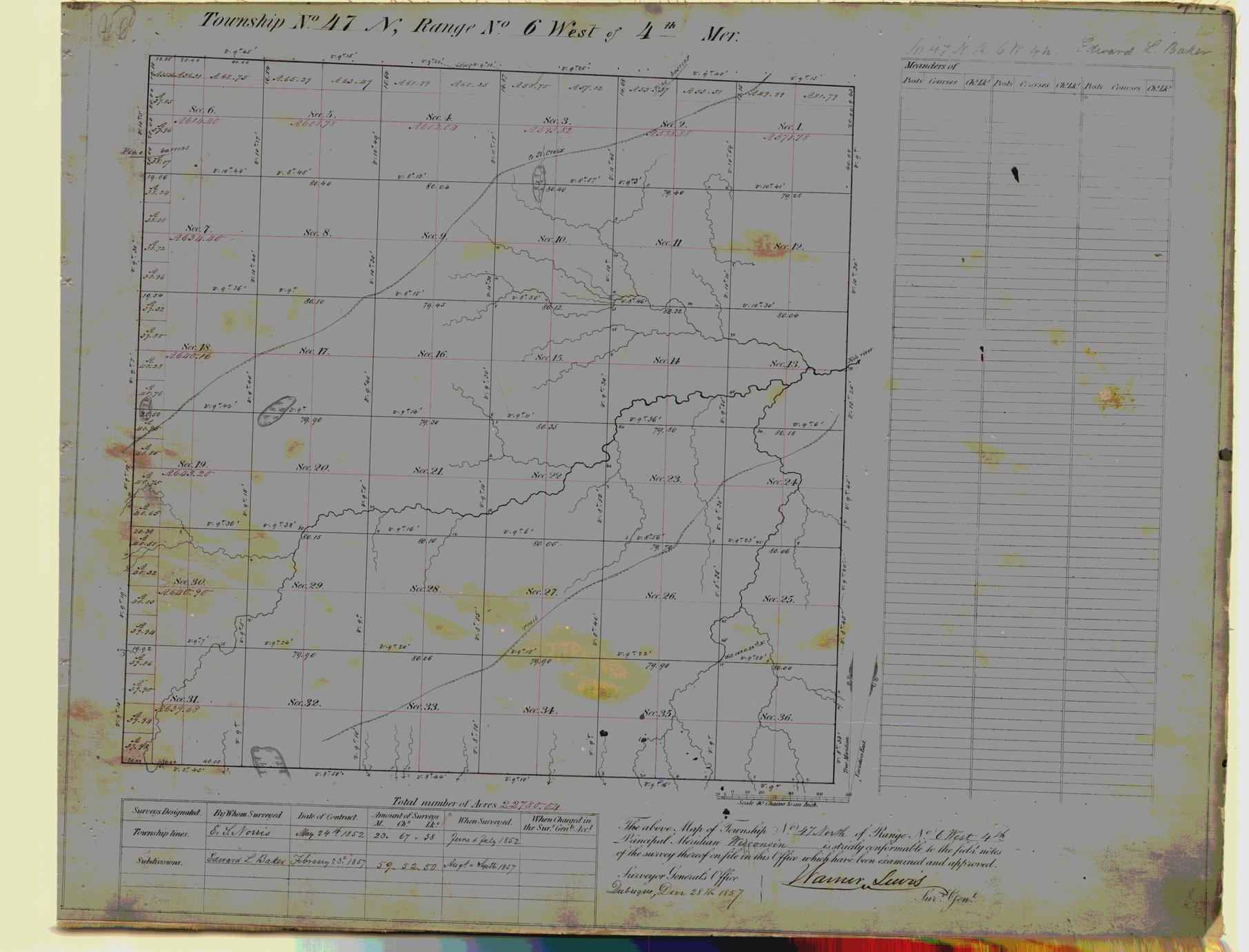 [Public Land Survey System map: Wisconsin Township 47 North, Range 06 West]