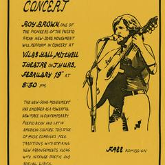 Poster for concert by Roy Brown