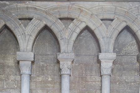 Peterborough Cathedral nave aisle interlacing arcade