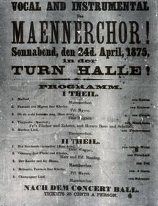 Maennerchor concert program