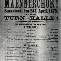 Maennerchor concert program