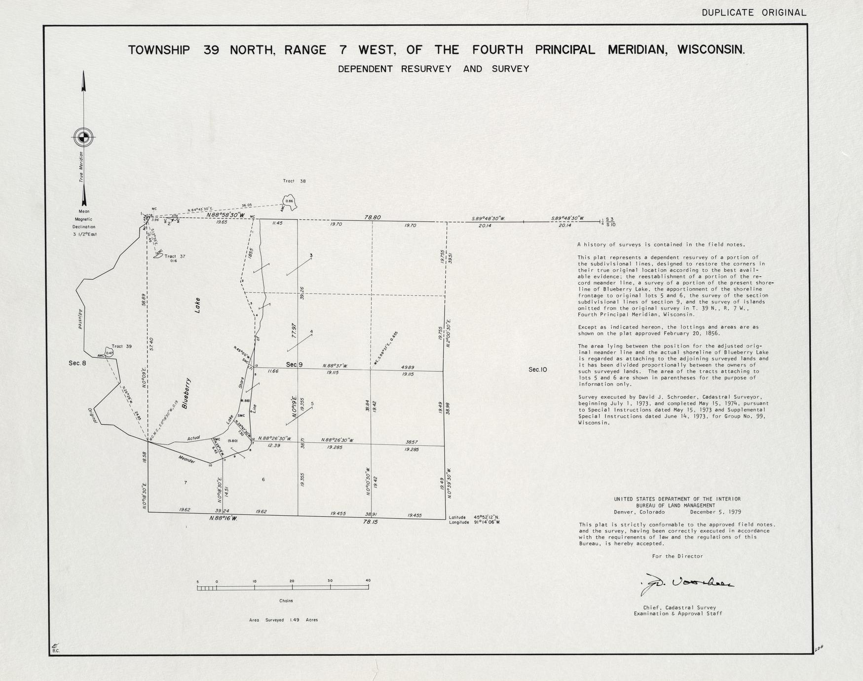 [Public Land Survey System map: Wisconsin Township 39 North, Range 07 West]