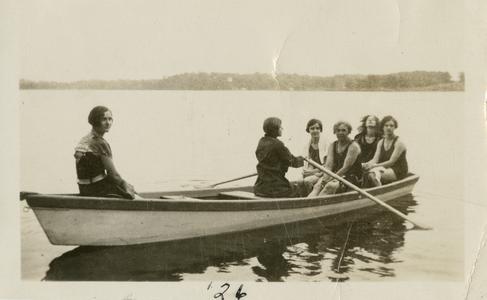 Women in rowboat