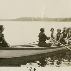 Women in rowboat