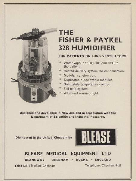 ‎Fisher & Paykel 328 Humidifier advertisement - UWDC - UW-Madison Libraries