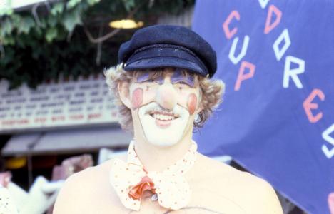 Man in clown make-up, Hoofer's Club regatta