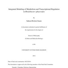 Integrated Modeling of Metabolism and Transcriptional Regulation in Rhodobacter sphaeroides