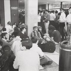 Sit in protest at A.W. Peterson Building