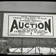 Bain Wagon Company auction sign