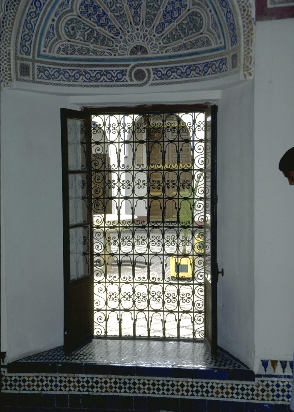 Iron Grill Door in 16th Century El-Badi Palace in Marrakech