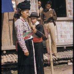 Striped Hmong (Meo Lai) Woman - Detail
