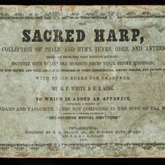 The Sacred harp : a collection of Psalm and hymn tunes, odes and anthems, selected from the most eminent authors