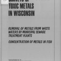 Surveys of toxic metals in Wisconsin