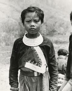 Hmong boy with silver neck ring in Houa Khong Province
