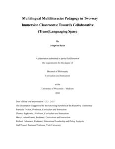 Multilingual Multiliteracies Pedagogy in Two-way Immersion Classrooms: Towards Collaborative (Trans)Languaging Space 