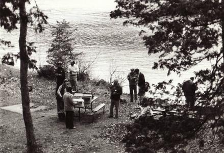 Refreshments at Cathedral Point, on Trout Lake