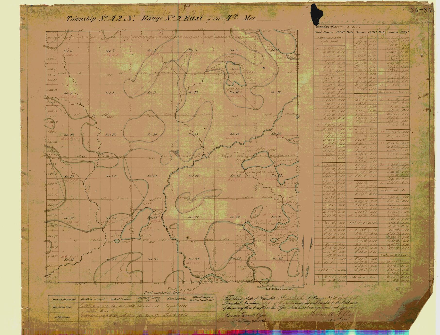 [Public Land Survey System map: Wisconsin Township 42 North, Range 02 East]
