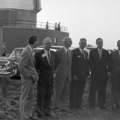 Conrad Elvehjem and others outside Pine Bluff Observatory