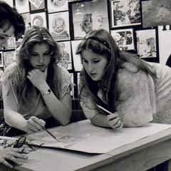 Students in art studio, UW Fond du Lac