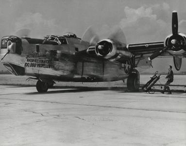 The100,000th Nash-Kelvinator propeller on a World War II bomber